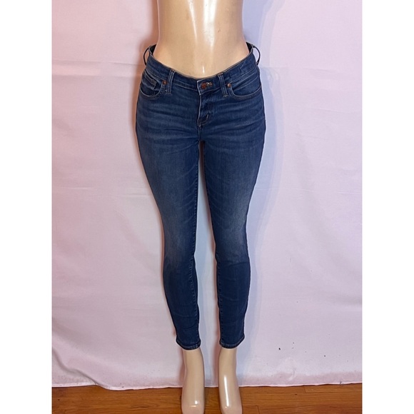 MADEWELL 8” SKINNY LEG MED TINT DENIM JEAN 5 POCKET SZ 29 - Picture 2 of 5